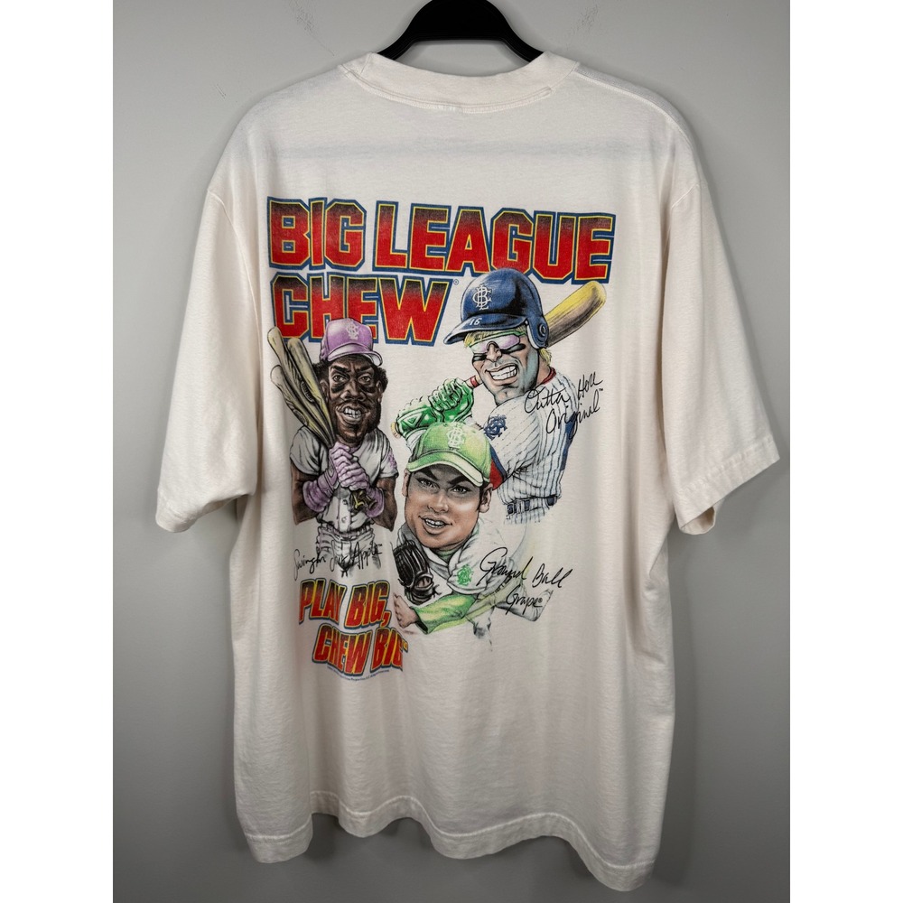 Abercrombie Big League Chew Graphic Tee Mens XL White Vintage Inspired Fit